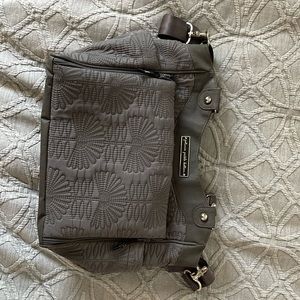 Petunia Pickle Bottom City Embossed Carryall Gray